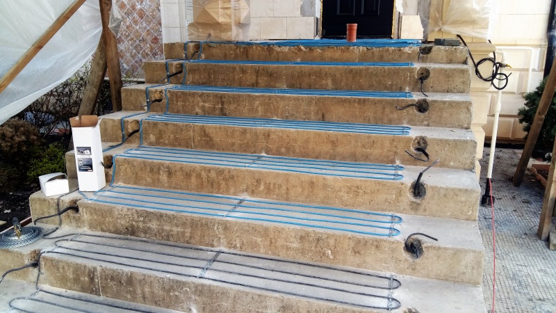 Обогрев ступеней частного дома