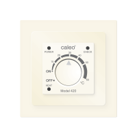 Терморегулятор CALEO 420 бежевый с адаптерами, встраиваемый аналоговый - 3,5 кВт