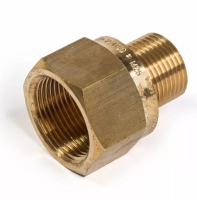 adpt-m20/m25 - eex e латунный переходник с м20 (внешняя резьба) на м25 (внутренняя резьба) фото