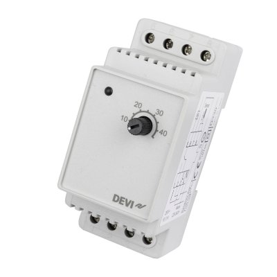 терморегулятор devireg d-330 на шину din, с датчиком на проводе, 16а фото