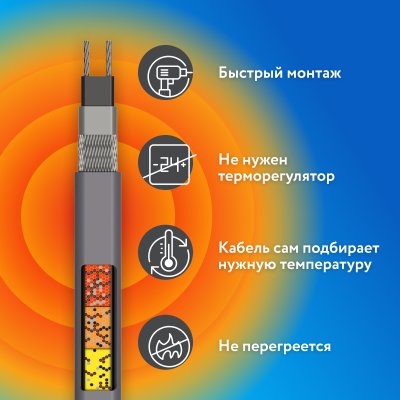 кабель нагревательный саморегулирующийся pipemate-n фото